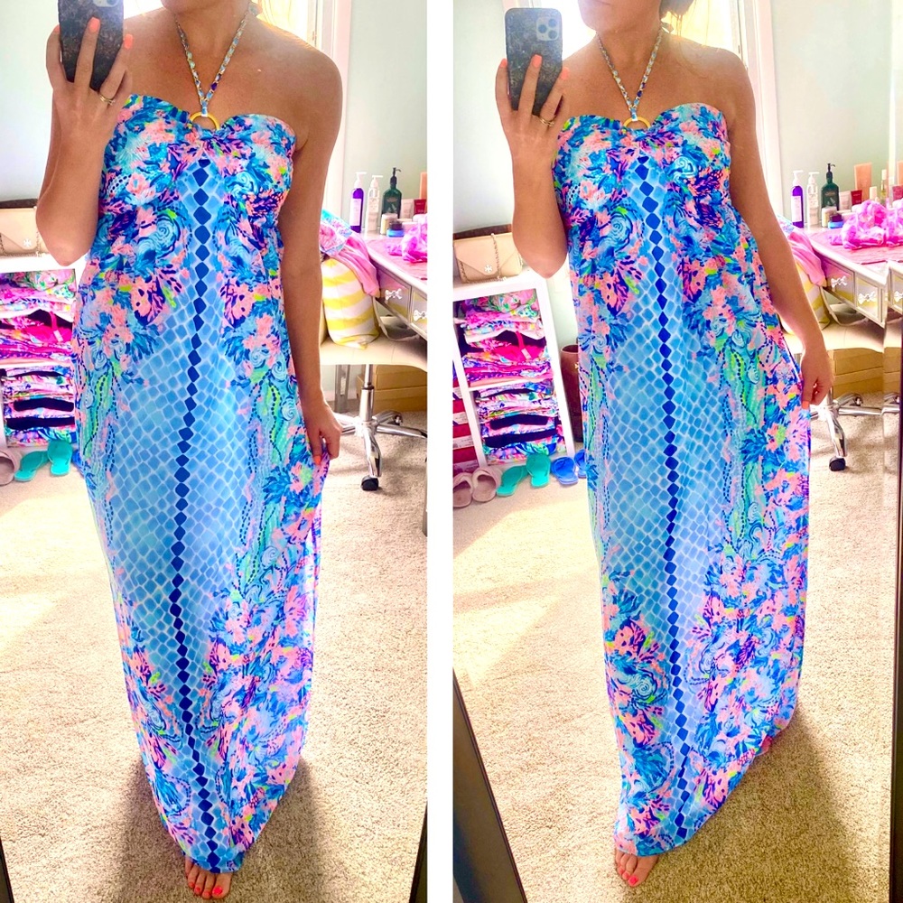Lilly Pulitzer Viv Maxi Dress in Multi Hidden Treasure | Size 4 | Lilly Pulitzer